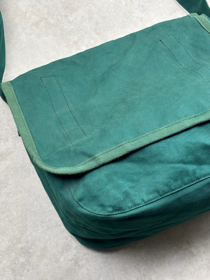 2000s Comme des Garçons SHIRT Forest Green Canvas Messenger Bag hPMzZjQ 7