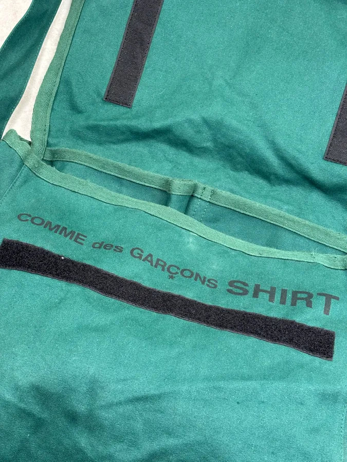 2000s Comme des Garçons SHIRT Forest Green Canvas Messenger Bag hPMzZjQ 8