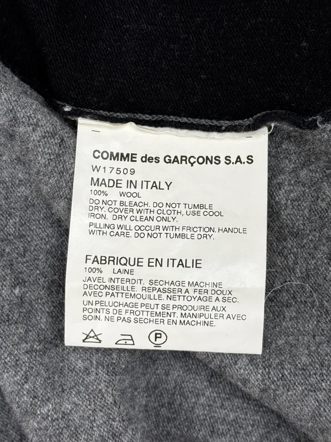 Comme des Garçons SHIRT Grey Patchwork Yellow Wool Cardigan Sweater MSRZHmm 7