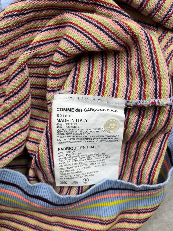 Comme des Garçons Shirt Multicolor Cotton Striped Polo OdTQIaO 8