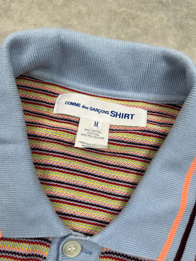 Comme des Garçons Shirt Multicolor Cotton Striped Polo OdTQIaO 7