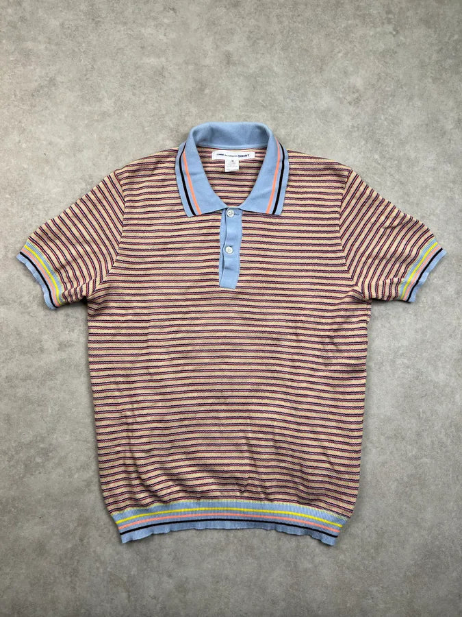 Comme des Garçons Shirt Multicolor Cotton Striped Polo OdTQIaO 2