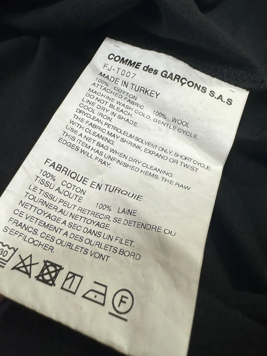Comme des Garçons SHIRT Tartan Black Knit Tee-Shirt (S) VxIBcVs 5