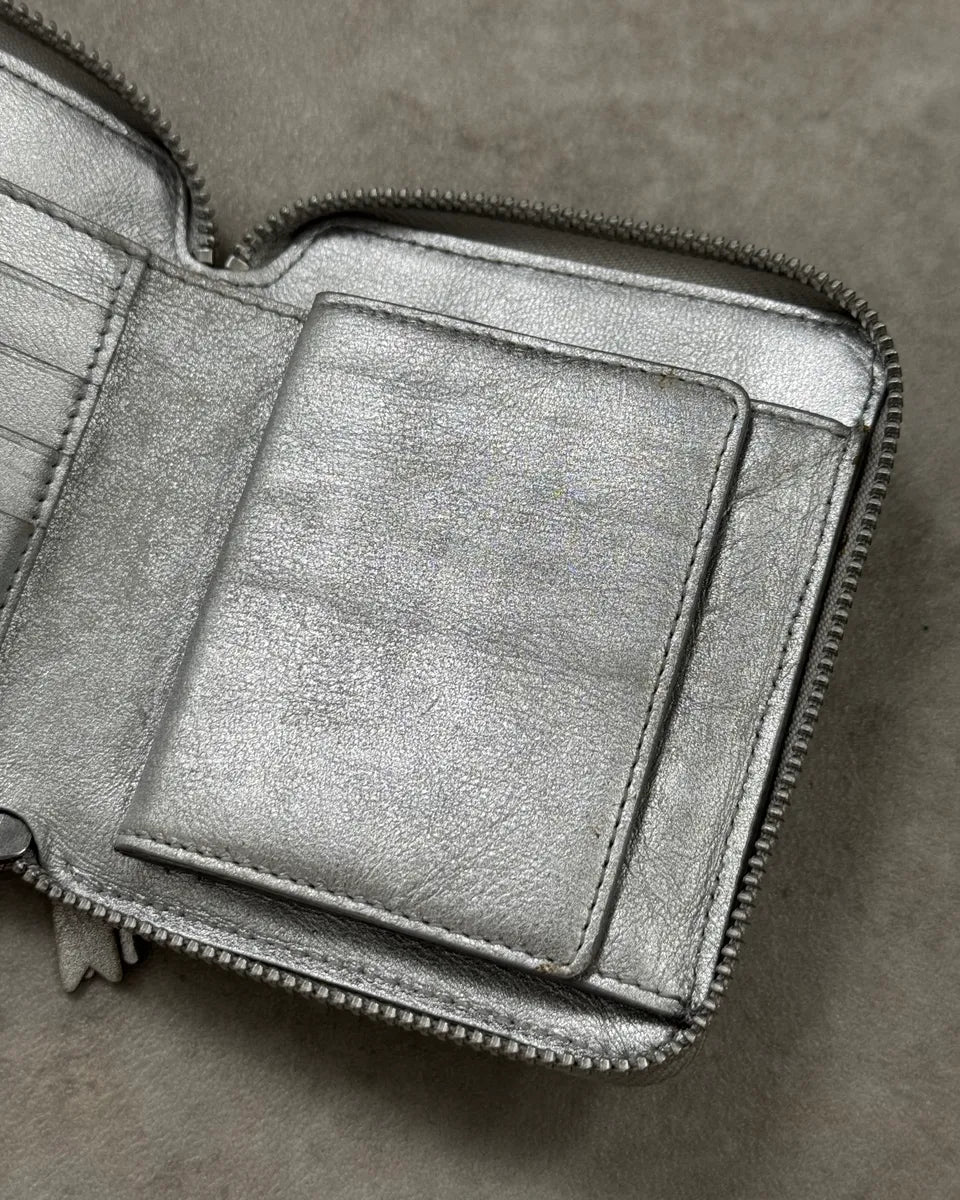 Comme des Garçons Silver Leather Brick Zip-Around Wallet kLJCflf 7