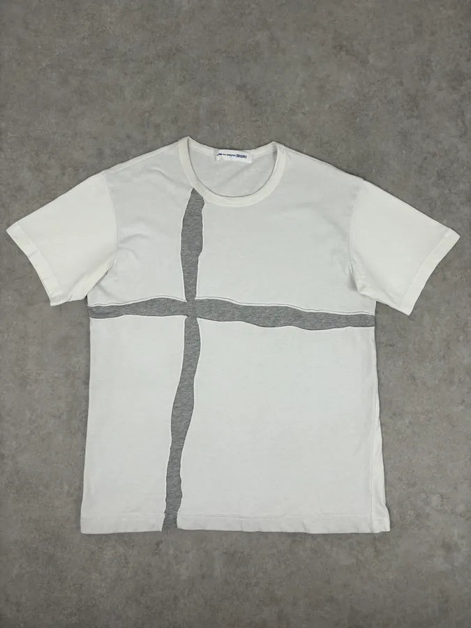 Comme des Garçons White & Grey Cross T-Shirt dMuOpcj 0
