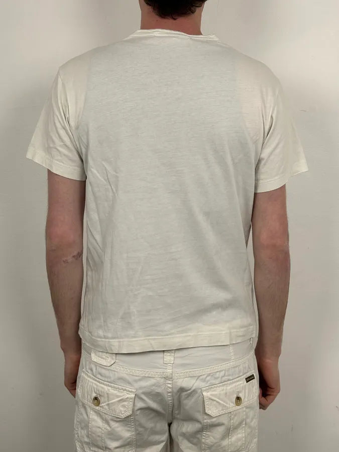 Comme des Garçons White & Grey Cross T-Shirt dMuOpcj 2