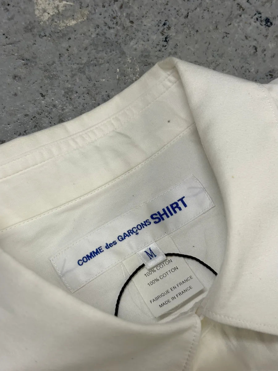 Comme des Garçons White Camo Cargo Irregular Shirt JdqTQhv 5
