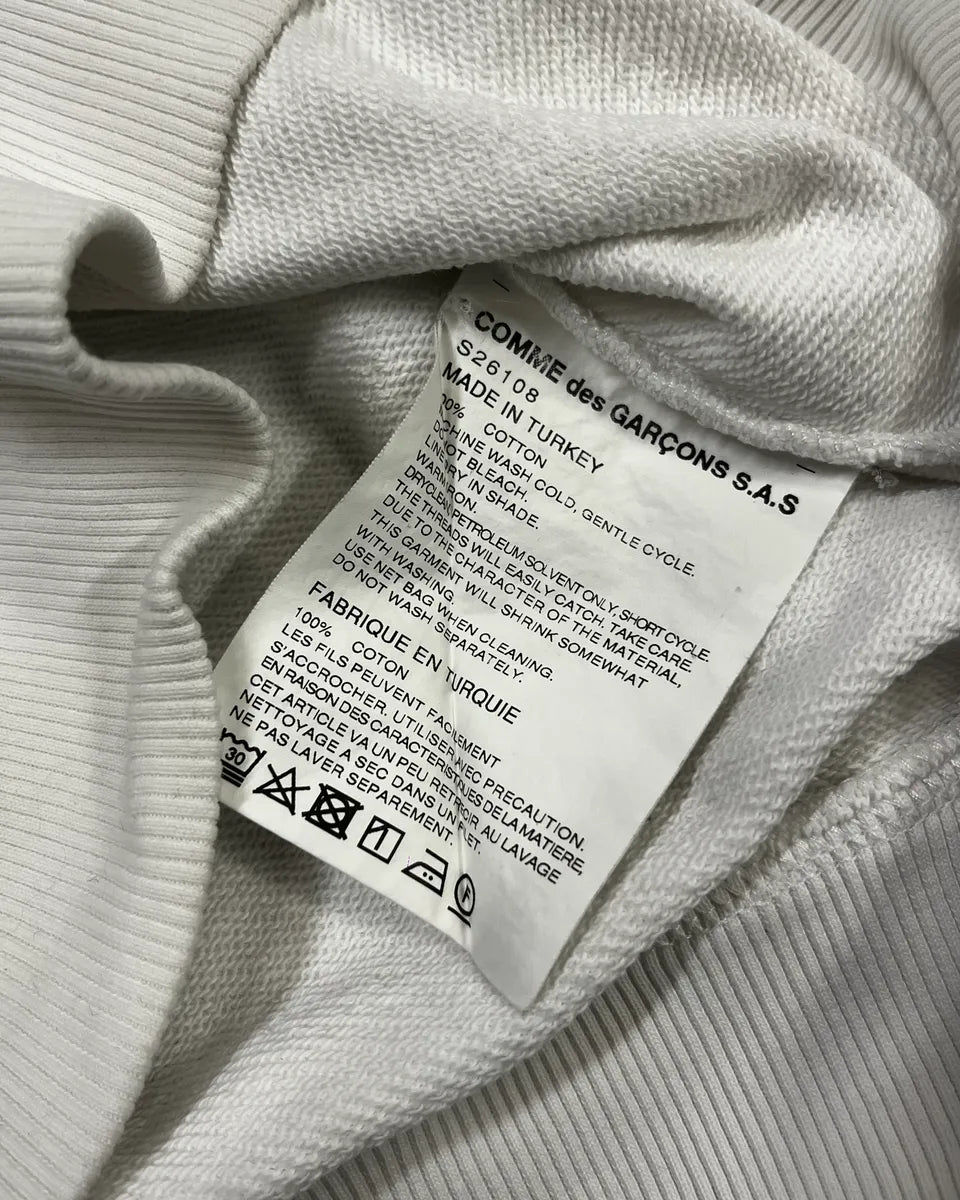 Comme des Garçons White Signature Hoodie ulHhnsh 8