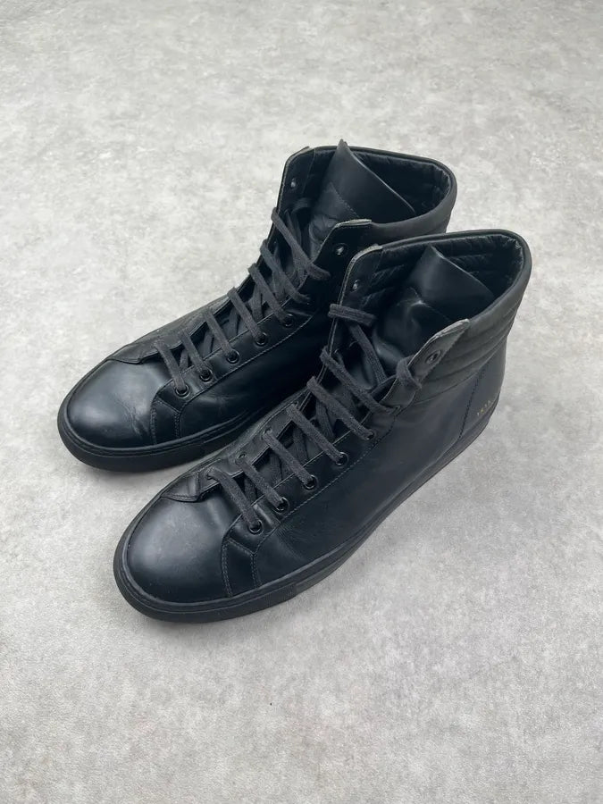 Common Projects Black Leather High Sneakers YDVXhxI 2