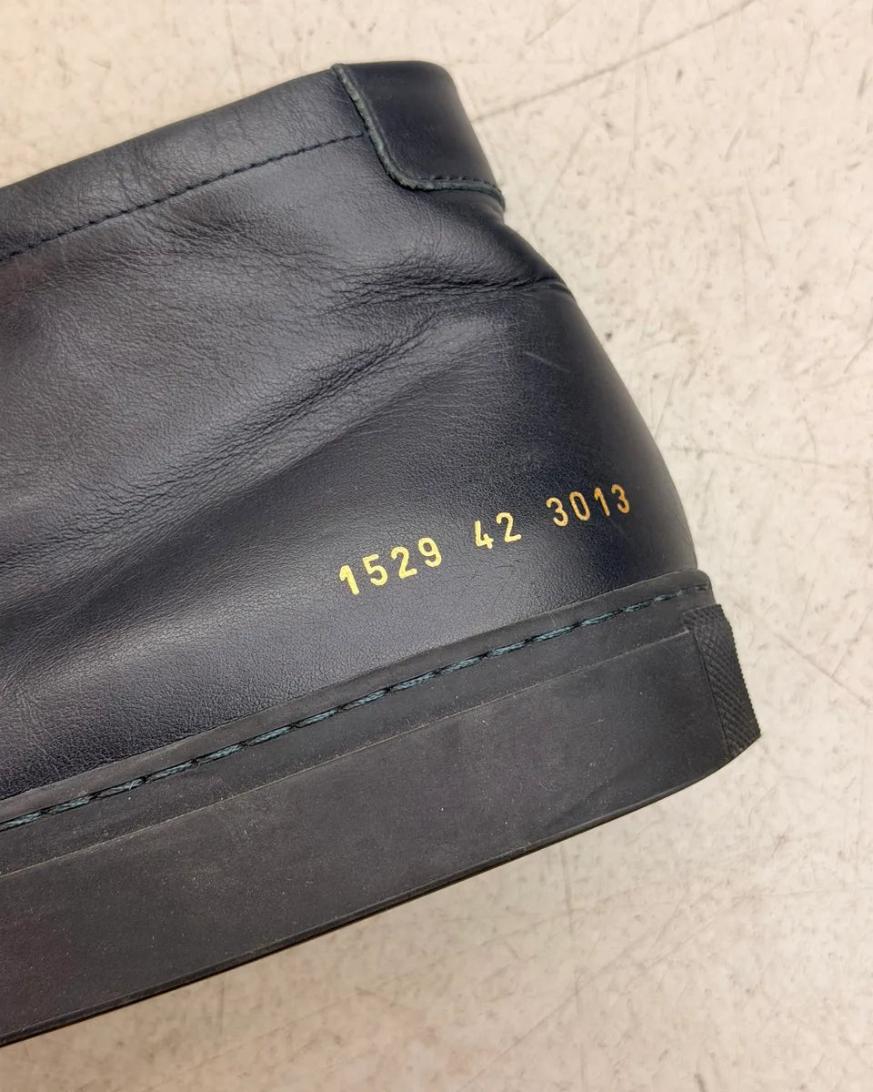 Common Projects Navy Leather High-Top Sneakers zNqcHjA 5
