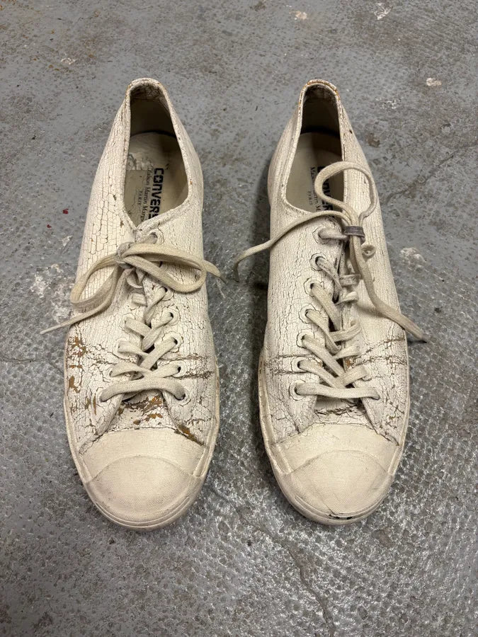 Converse Maison Margiela White Cracked Painted Leather Shoes (45eu/us11) ydLvGpB 1