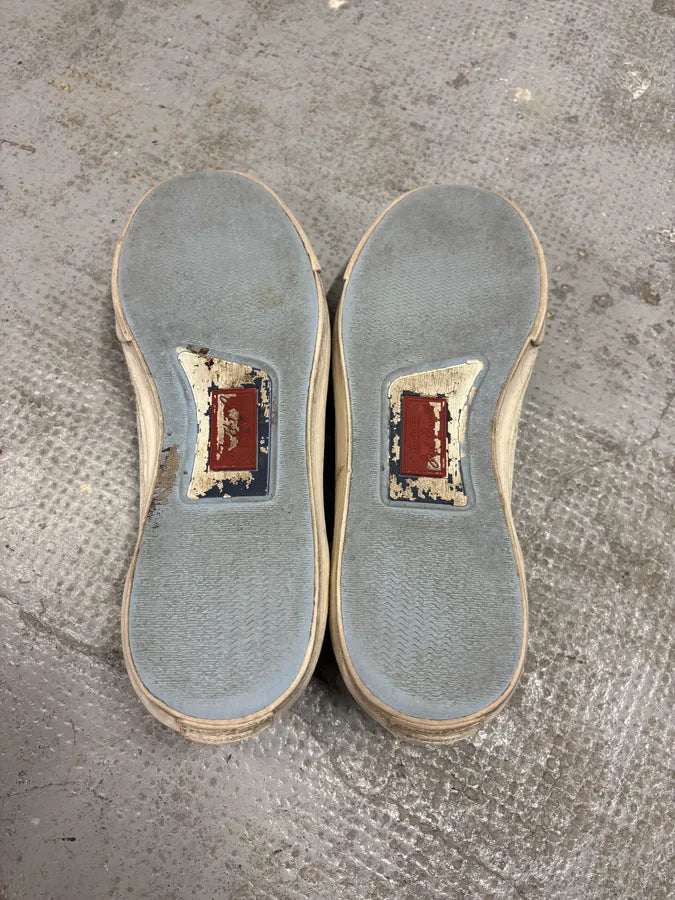 Converse Maison Margiela White Cracked Painted Leather Shoes (45eu/us11) ydLvGpB 6