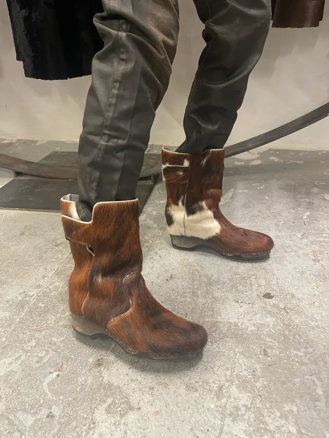 Cow-boy Pony Hair Caw Ankle Boots (42eu/us8.5) equkplk 2