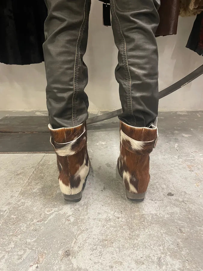 Cow-boy Pony Hair Caw Ankle Boots (42eu/us8.5) equkplk 3