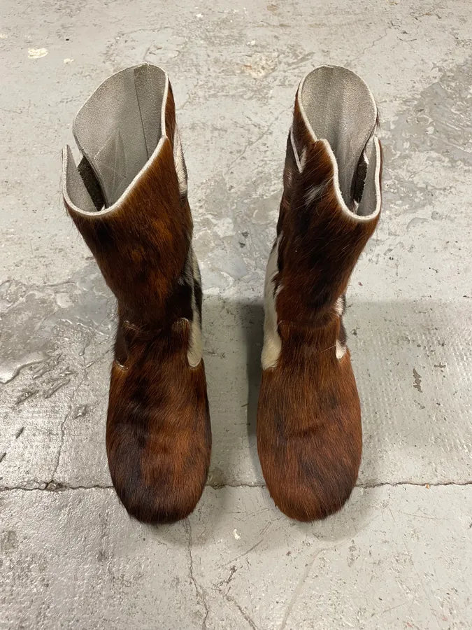 Cow-boy Pony Hair Caw Ankle Boots (42eu/us8.5) equkplk 4