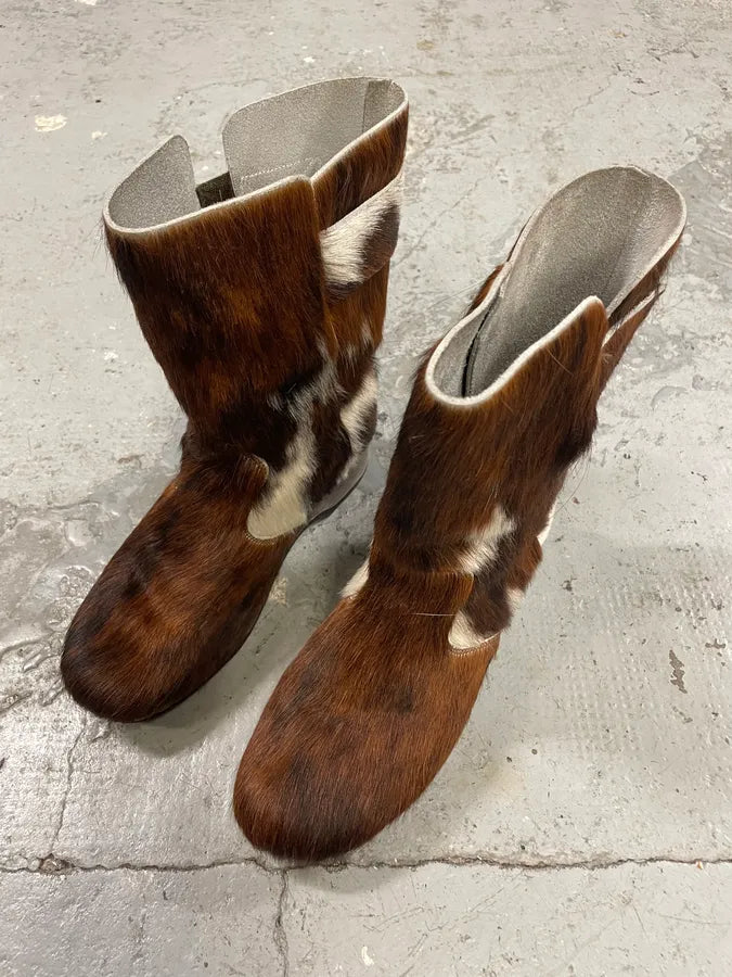 Cow-boy Pony Hair Caw Ankle Boots (42eu/us8.5) equkplk 5