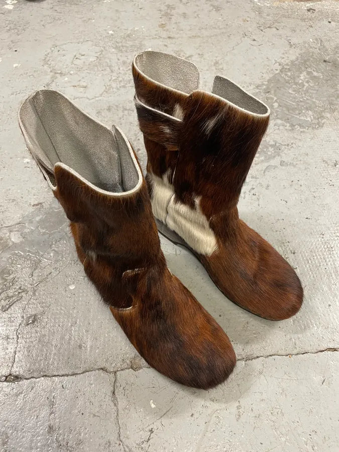 Cow-boy Pony Hair Caw Ankle Boots (42eu/us8.5) equkplk 6