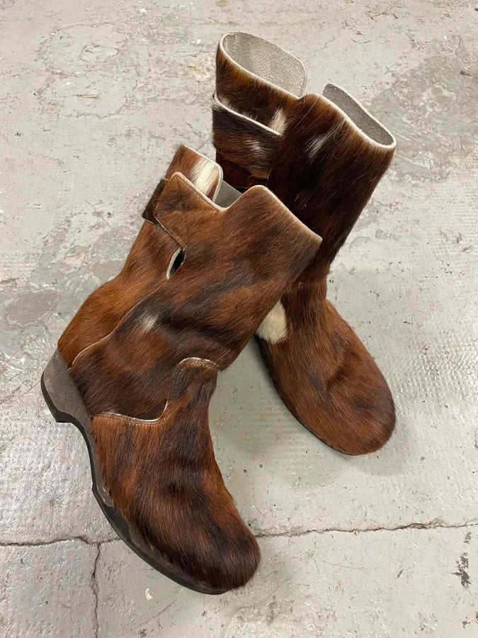 Cow-boy Pony Hair Caw Ankle Boots (42eu/us8.5) equkplk 7