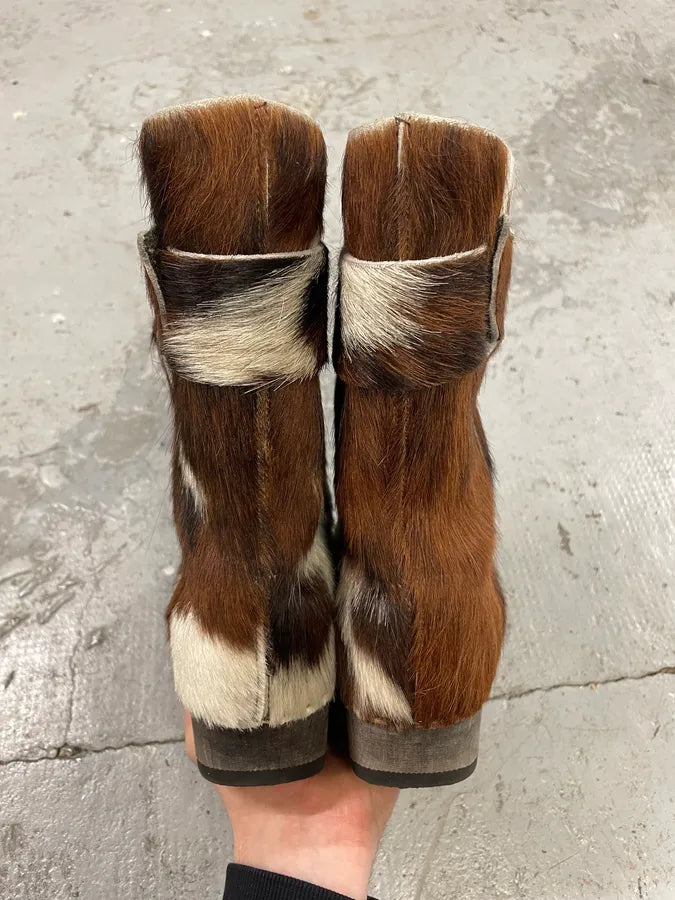 Cow-boy Pony Hair Caw Ankle Boots (42eu/us8.5) equkplk 9