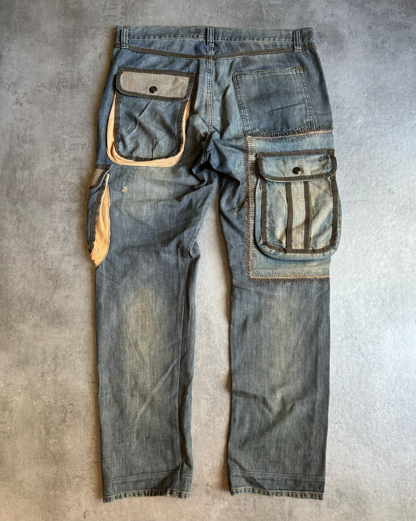 SS2006 Cavalli Harness Cargo Gun Archive Denim Jeans (L) - 5