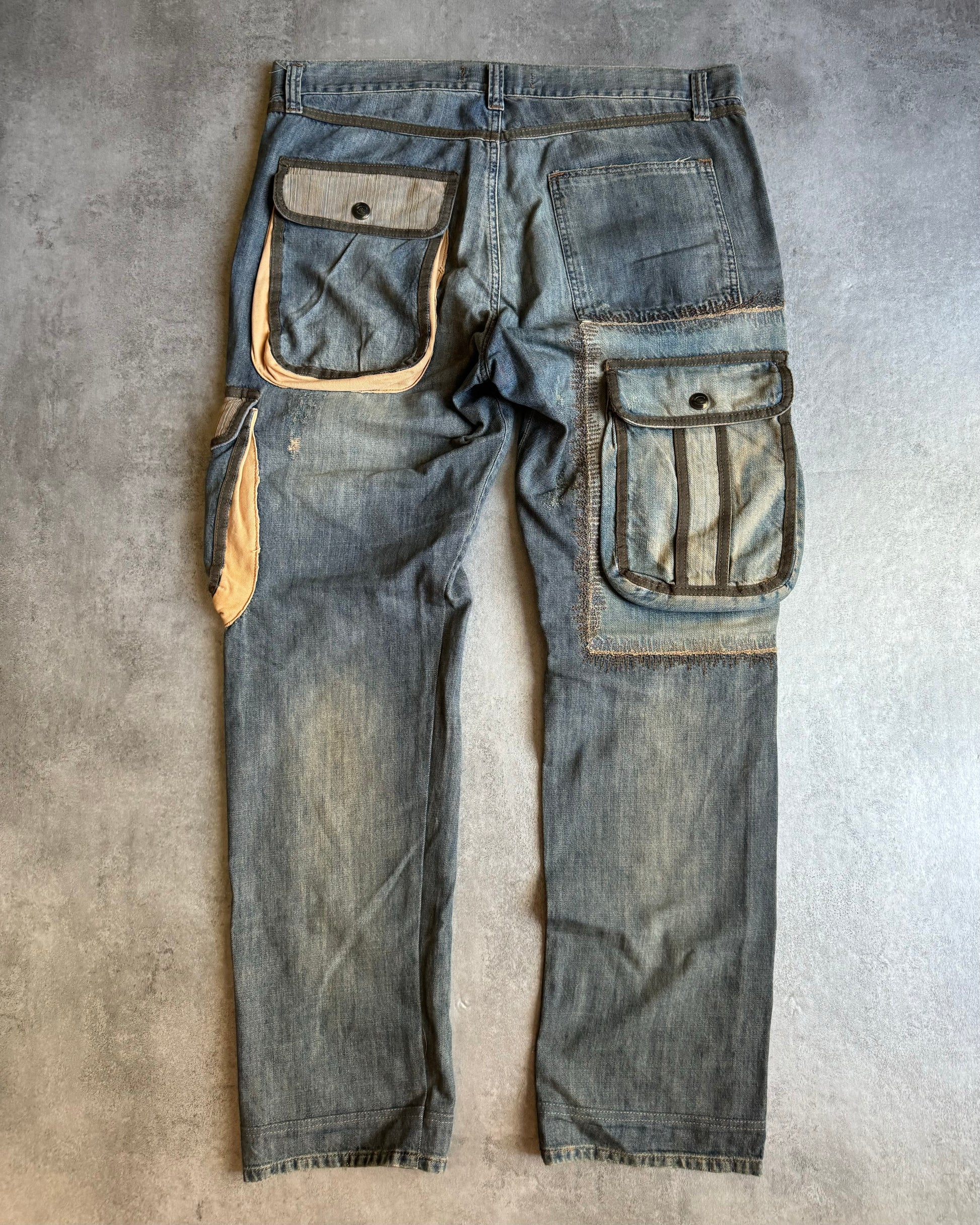 SS2006 Cavalli Harness Cargo Gun Archive Denim Jeans (L) - 5