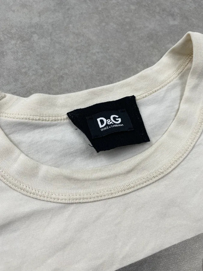 2000s Dolce & Gabbana Creamy White Photography T-Shirt  pyescVo 4
