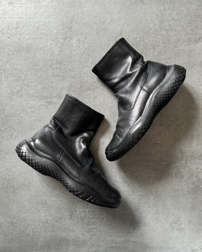 FW1999 Prada Black Leather Boots (39,5) - 9