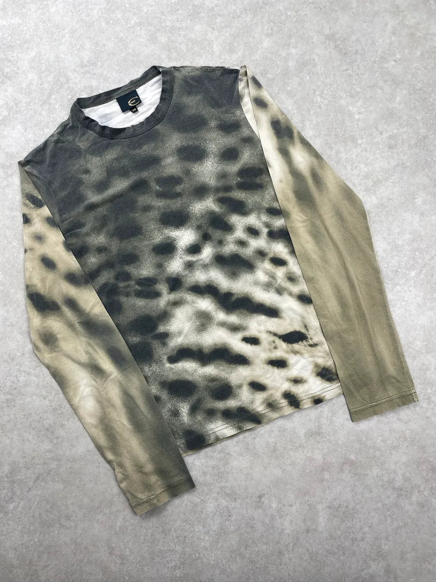 SS2006 Cavalli Khaki Beige Abstract Animal Leopard Longsleeve cufmcPlI 3