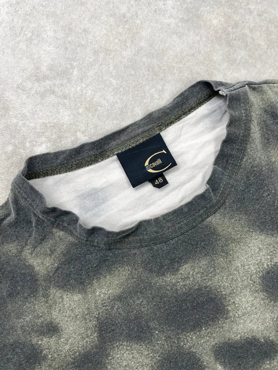 SS2006 Cavalli Khaki Beige Abstract Animal Leopard Longsleeve cufmcPlI 7