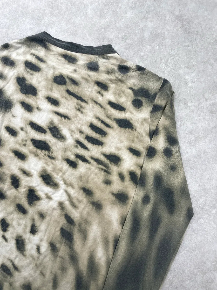 SS2006 Cavalli Khaki Beige Abstract Animal Leopard Longsleeve cufmcPlI 6