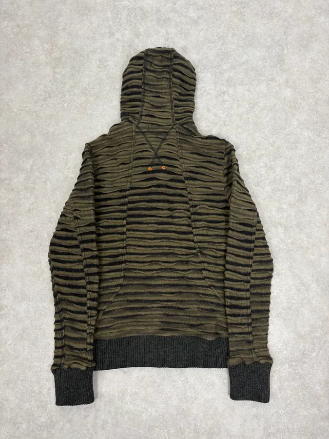 Custo Barcelona Olive Green & Black Contemporary Zip-up Hoodie wEOwSub 5