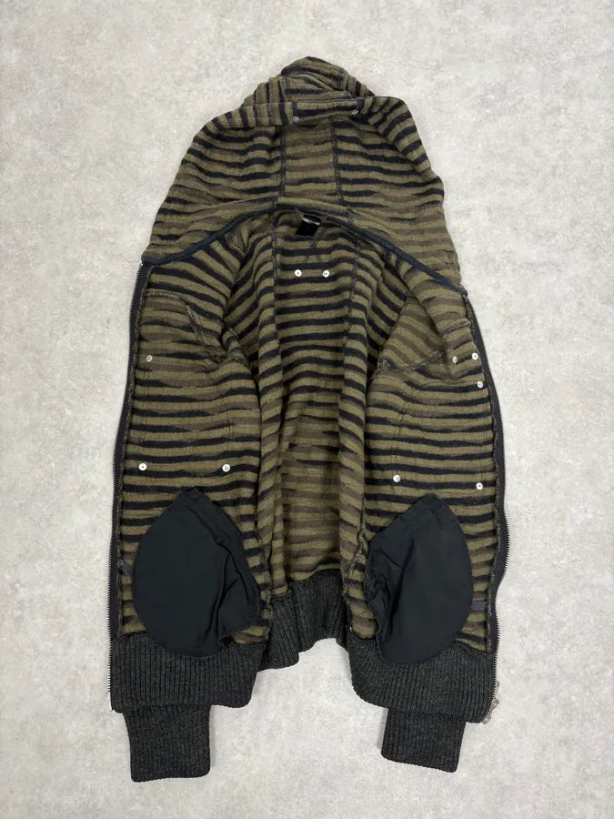 Custo Barcelona Olive Green & Black Contemporary Zip-up Hoodie wEOwSub 6