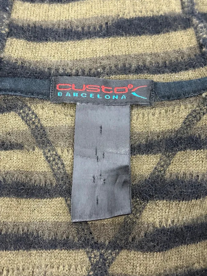 Custo Barcelona Olive Green & Black Contemporary Zip-up Hoodie wEOwSub 9