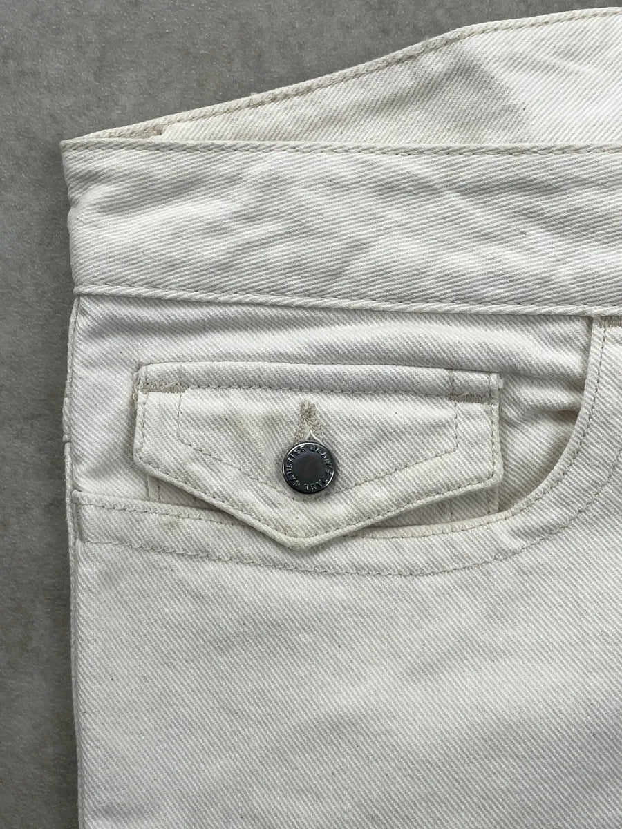 2000s Jean Paul Gaultier Jeans Off-White Denim Hardware Jeans cwJWoaZp 10