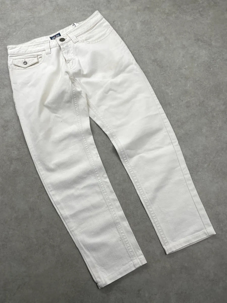 2000s Jean Paul Gaultier Jeans Off-White Denim Hardware Jeans cwJWoaZp 4