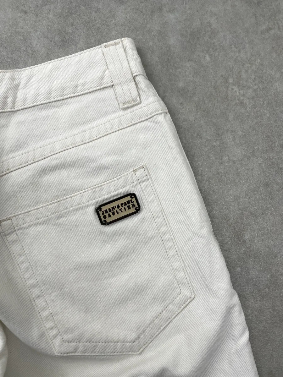 2000s Jean Paul Gaultier Jeans Off-White Denim Hardware Jeans cwJWoaZp 8