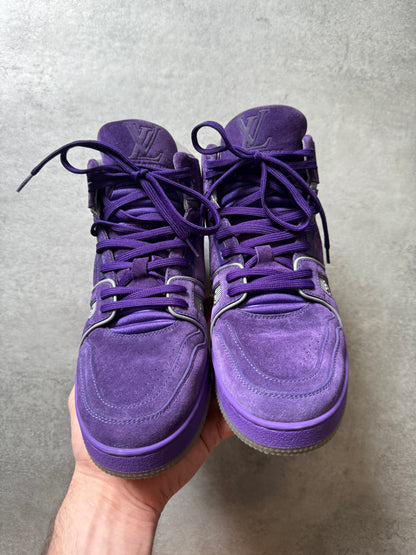 Louis Vuitton Purple High Trainer Shoes (40) - 5