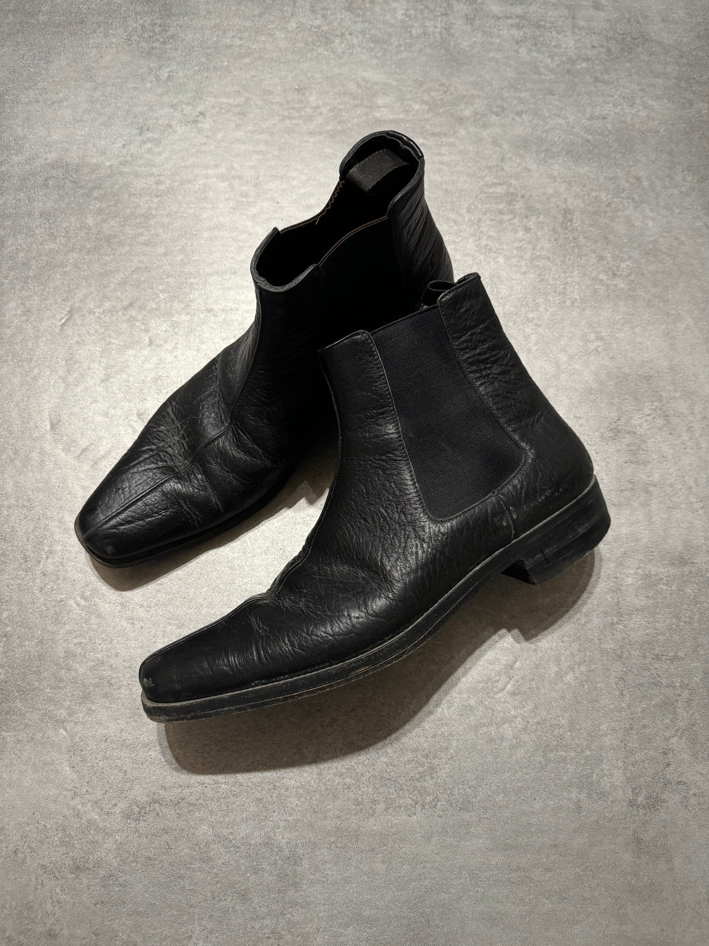 2000s Prada Black Leather Premium Boots (44) - 8