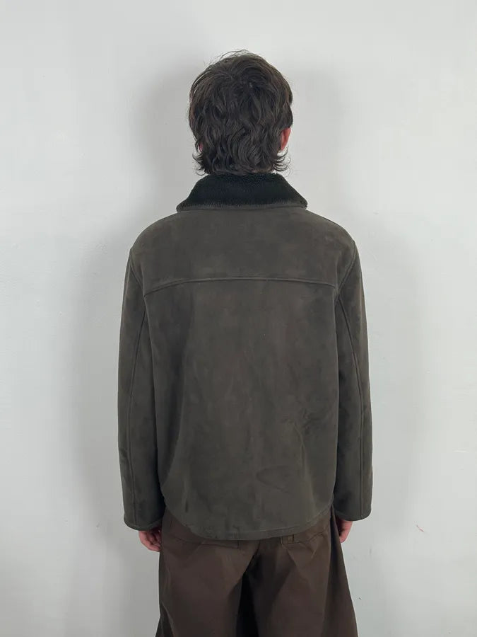 Balmain Brown Classy Suede Zip-up Jacket DzYrmYH 2