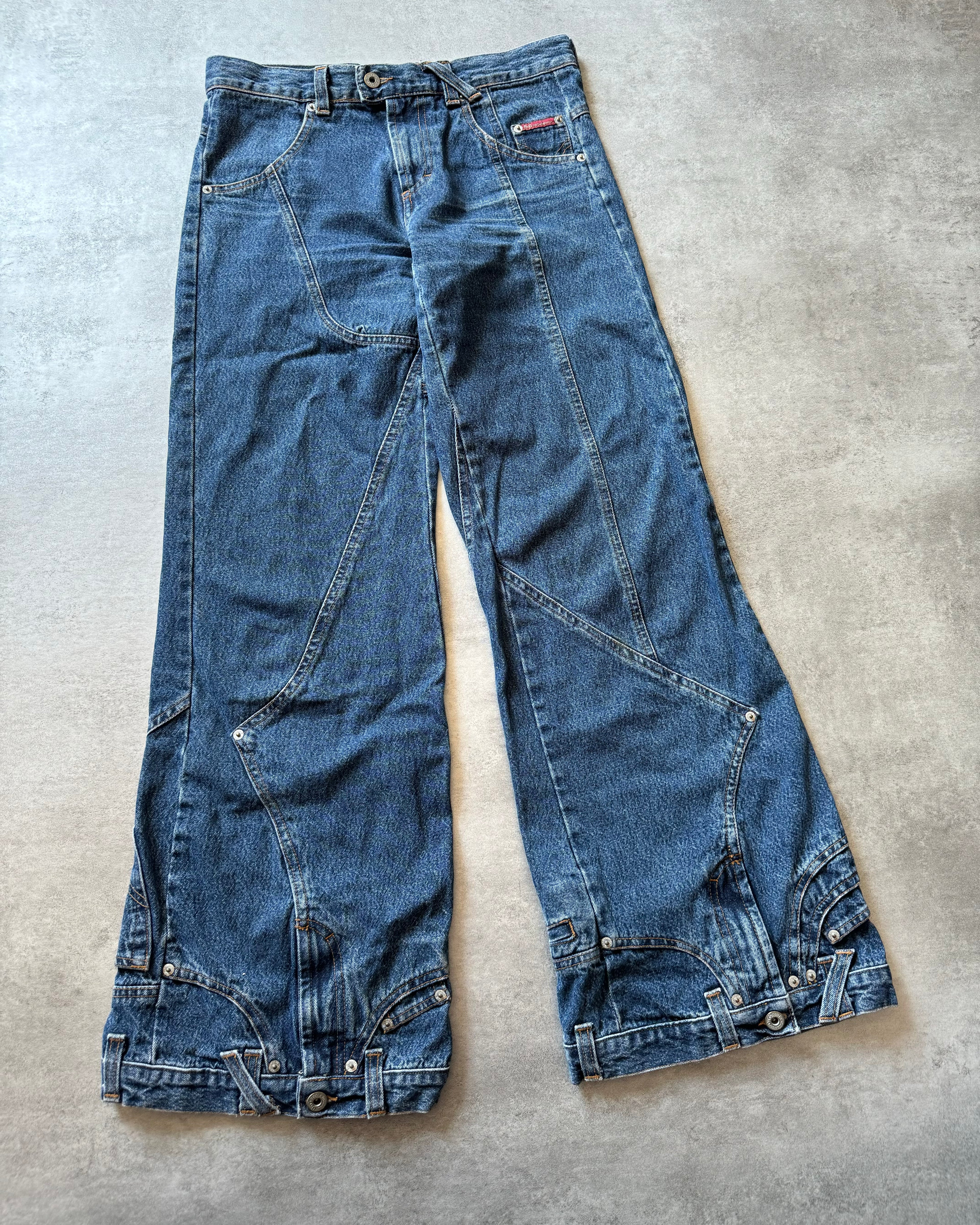 AW2003 Dolce & Gabbana Flared Trompe L'oeil Jeans (S) - 9