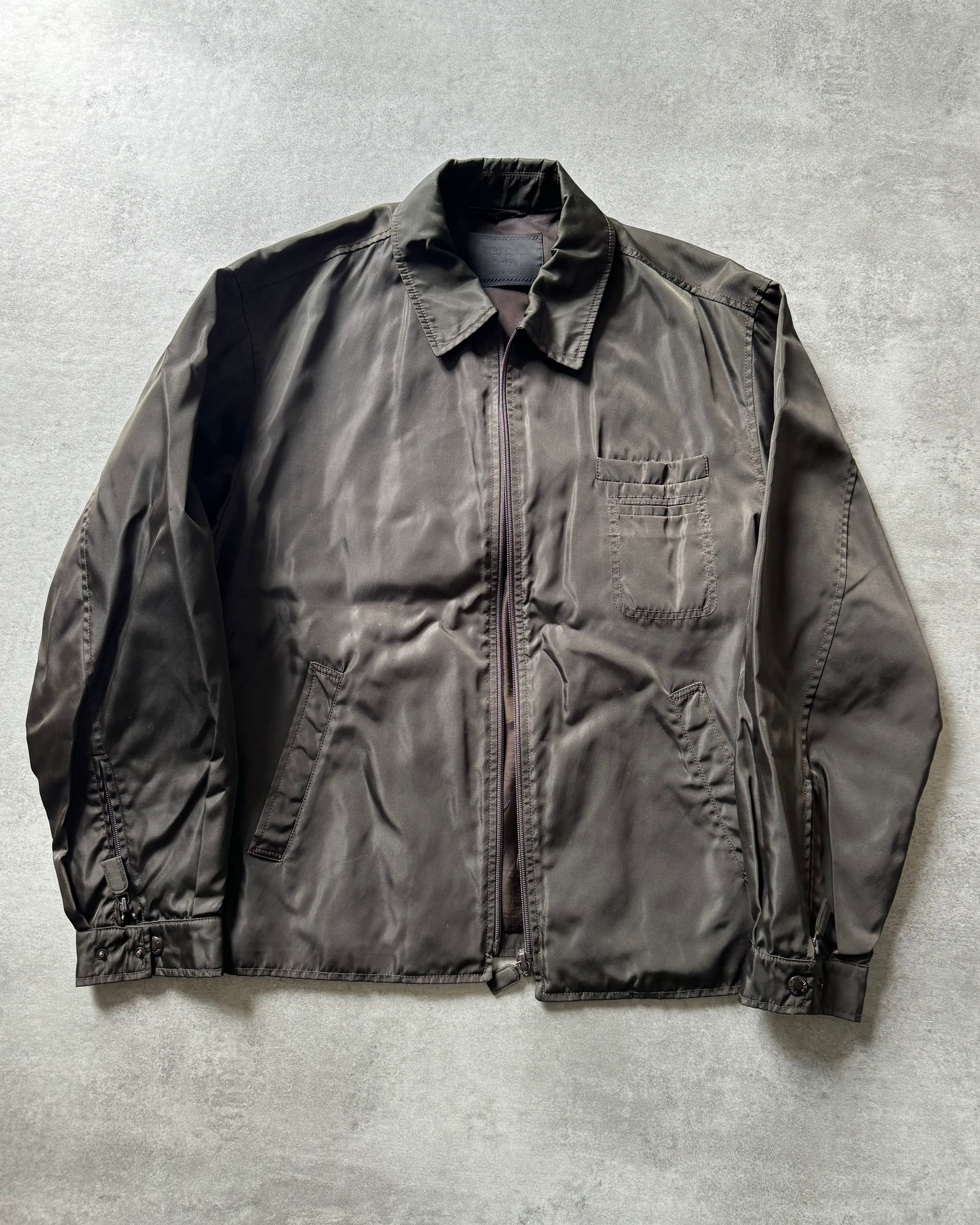 FW1994 Prada Nylon Olive Light Coach Jacket (XL) – Dolce Vita Hub