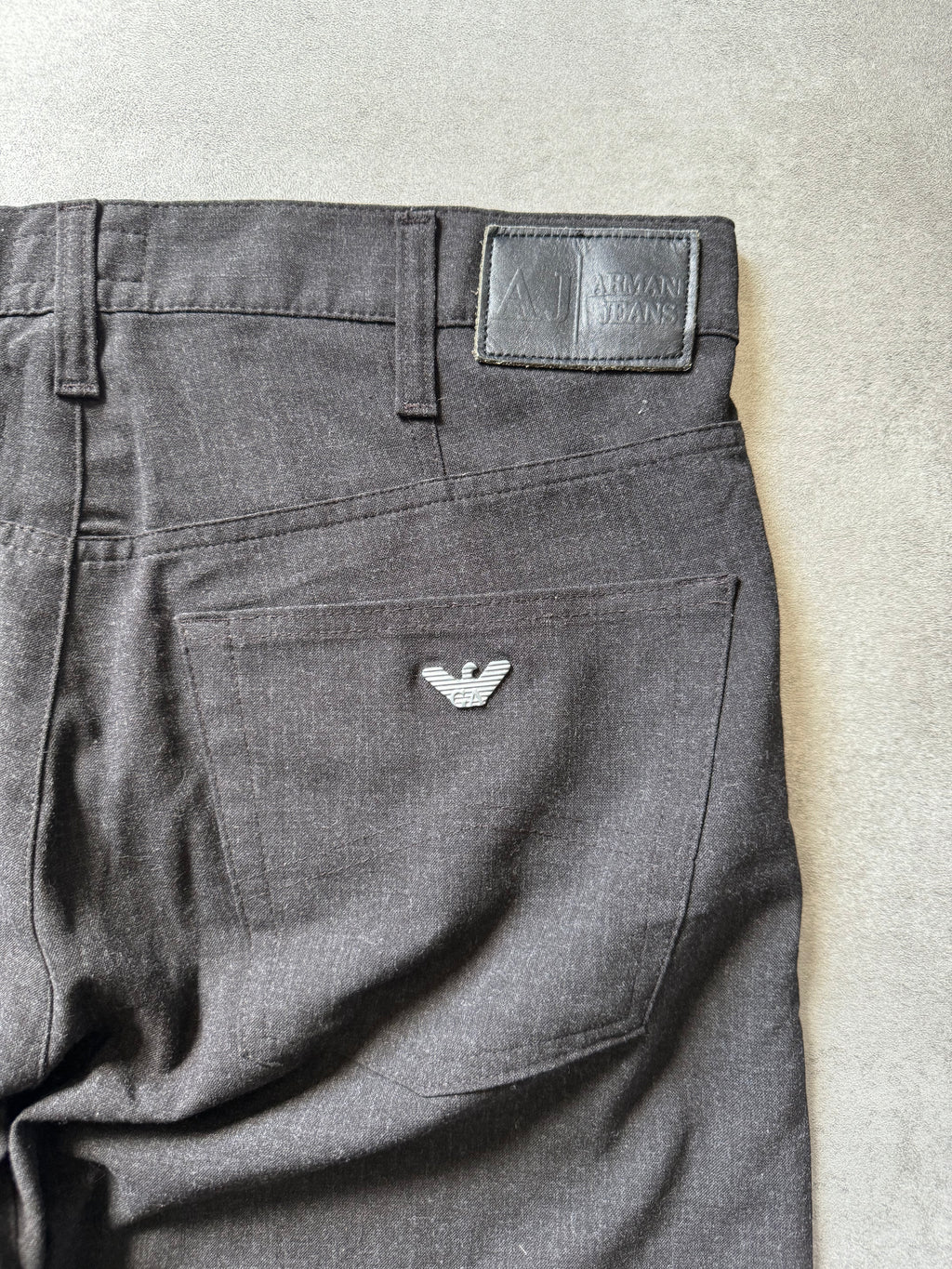 2000s Armani Anthracite Cozy Pants   (XL) - 6