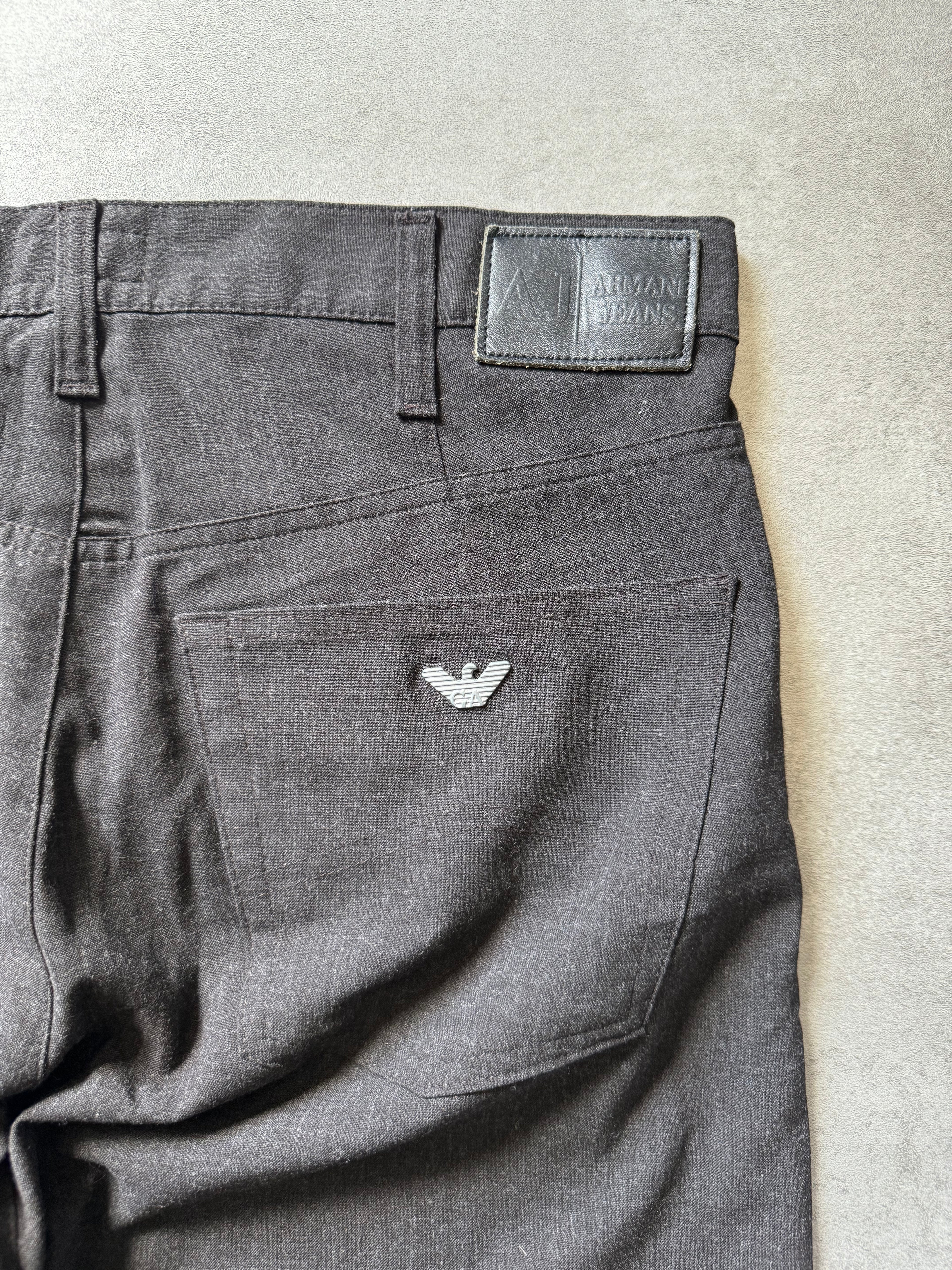 2000s Armani Anthracite Cozy Pants   (XL) - 6