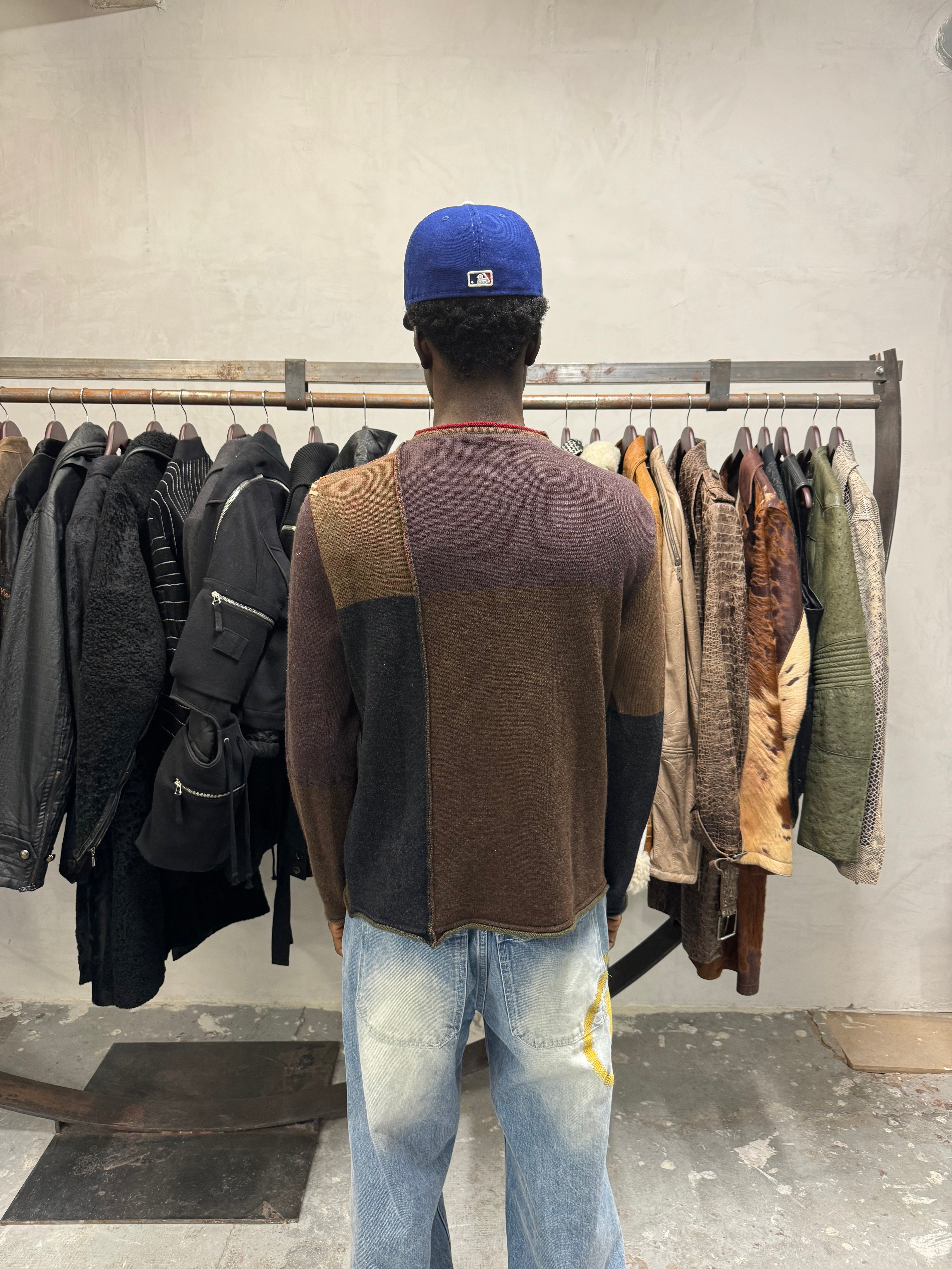 2000s Roberto Cavalli Wool & Leather Artisanal Tern Sweater (S) - 7