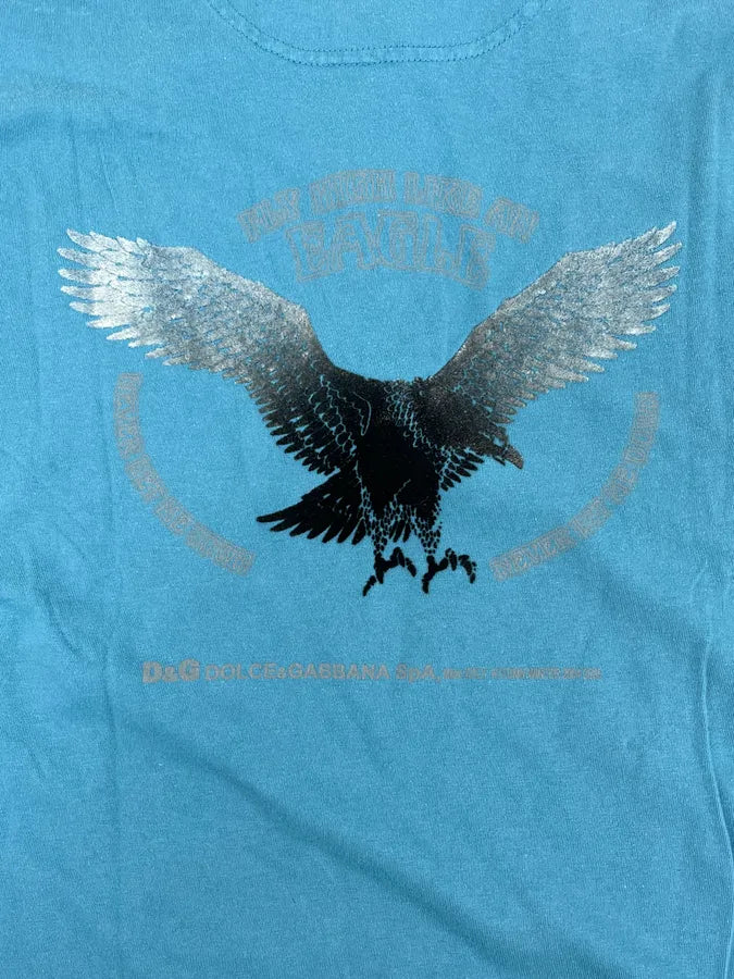 AW2004 Dolce & Gabbana Eagle Blue Polo Longsleeves brjILwD 7