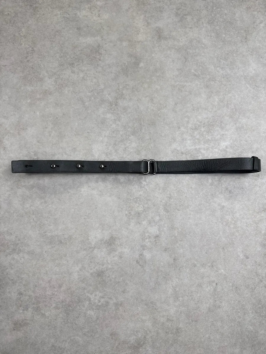Prada Black Thin Black Leather Loop Buckle Belt dBnVTMal 2