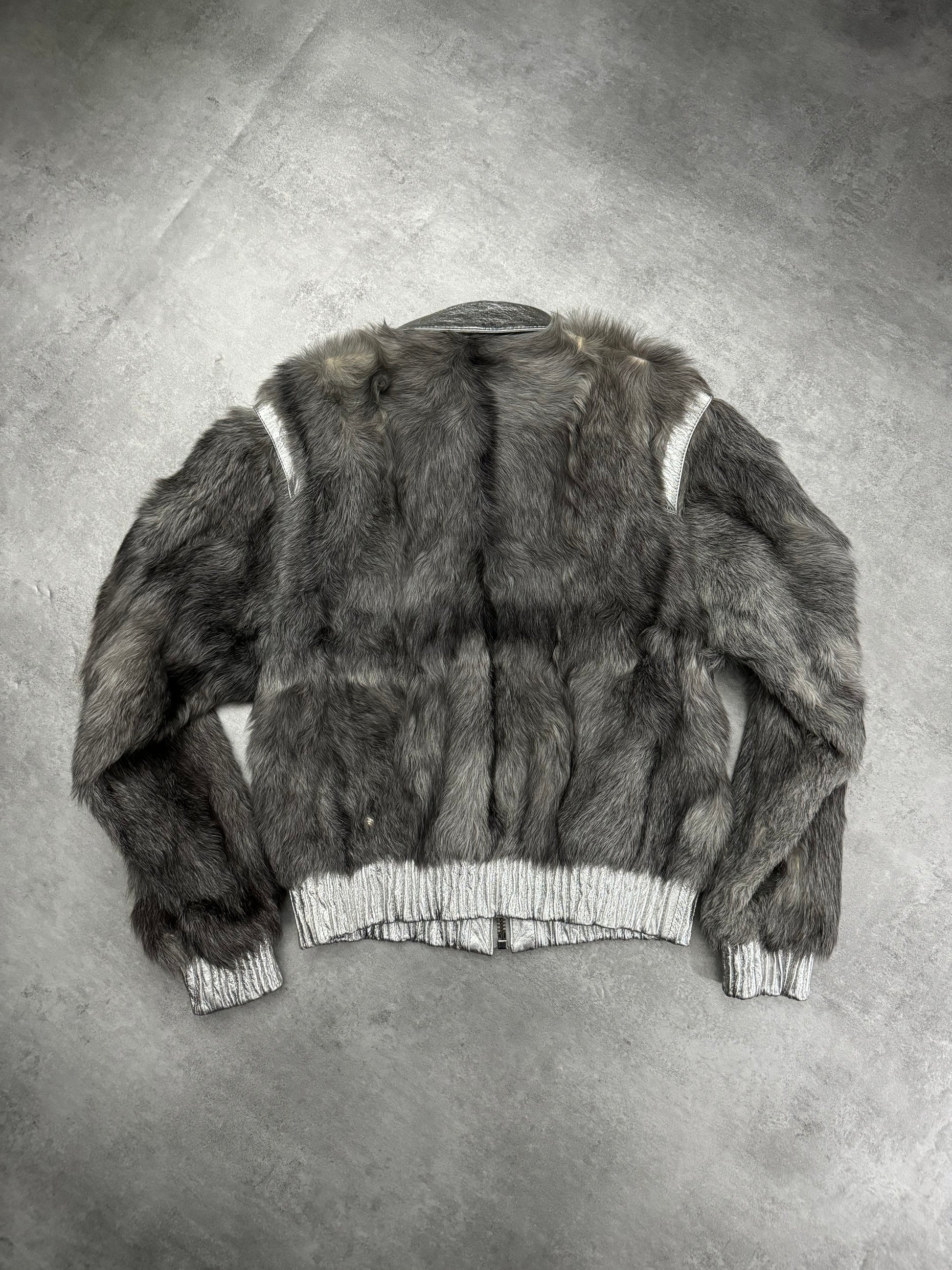 FW2008 Dolce & Gabbana Grey Fur Kid Goat Astro Jacket (XS/S) - 9