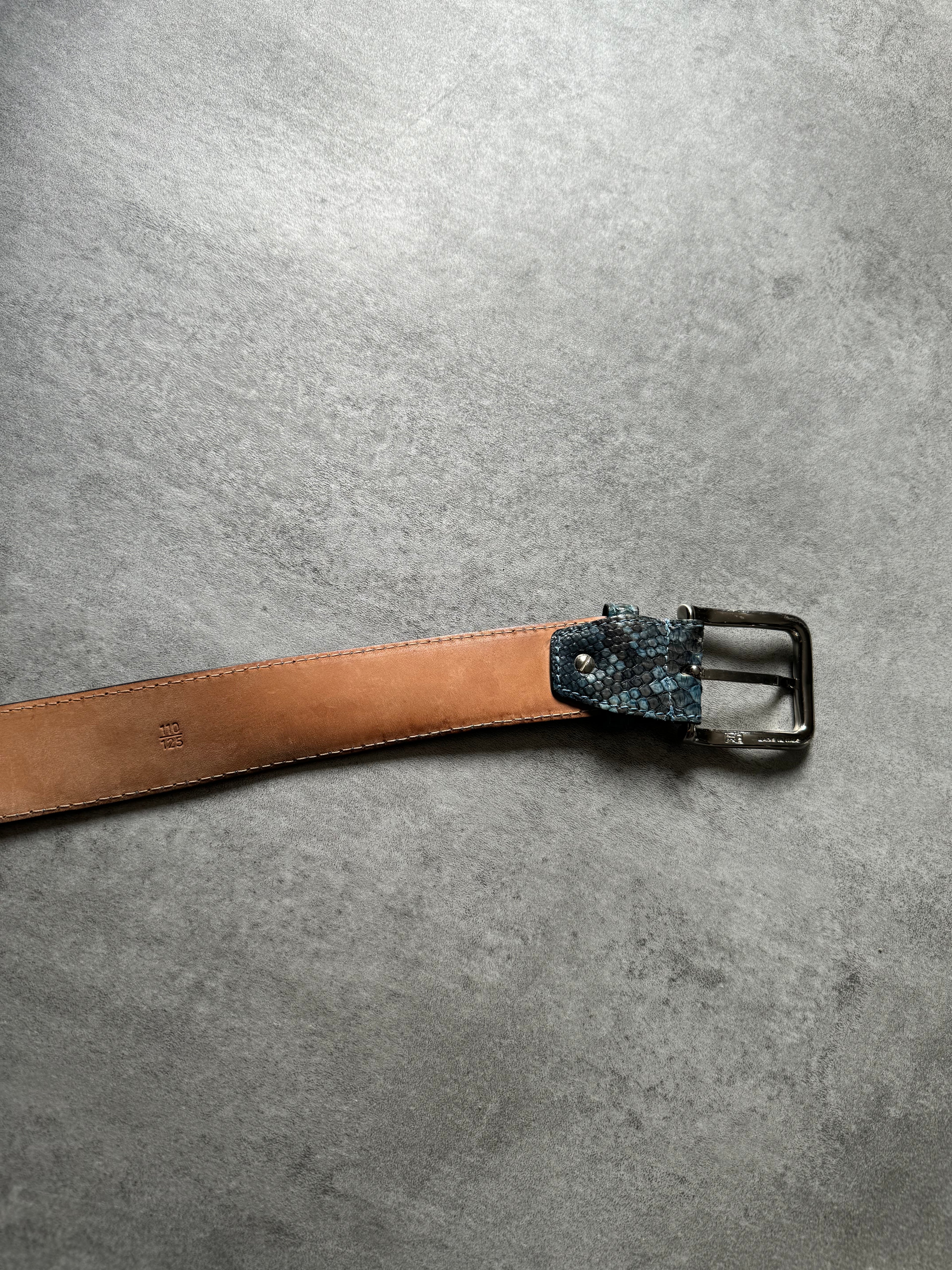 Silvano Biagini Artisanal Italian Genuine Python Leather Belt (OS) - 5