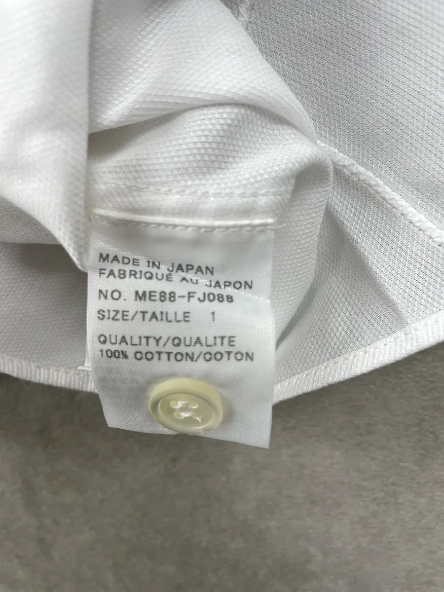 1980s Issey Miyake White Geometric Square Band Collar Shirt dDbaWyei 10