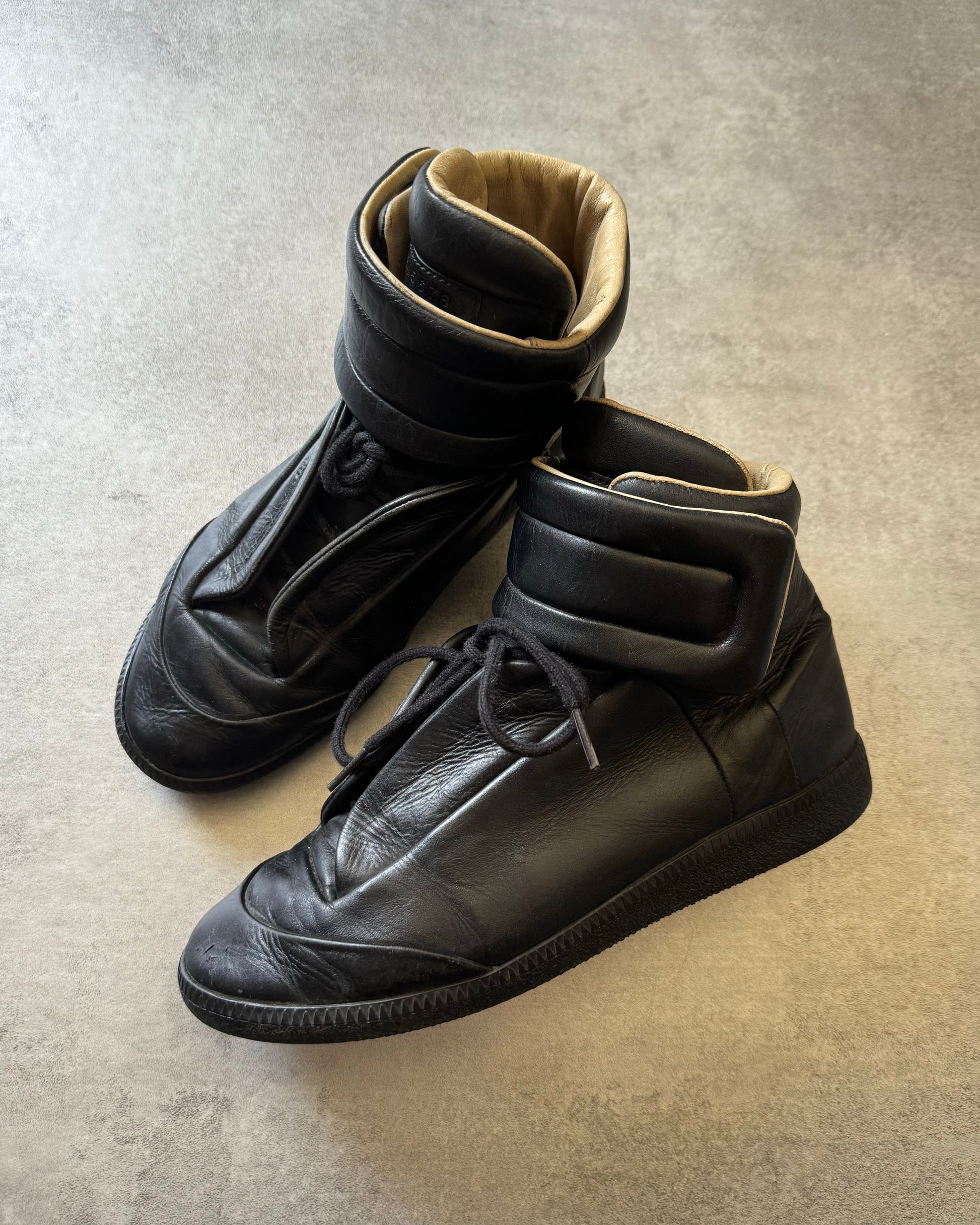 Maison Margiela Future High Top Black Leather (39) - 2